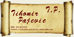 Tihomir Pajević vizit kartica